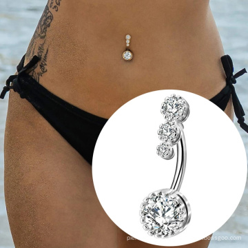Crystal Navel Ring Barbell Drop Dangle Body Piercing Nombril Belly Button Rings Men Women Body Jewelry